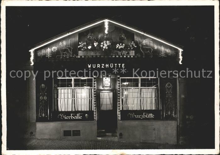 11641381 Zuerich Bierhalle Wuerzhuette bei Nacht