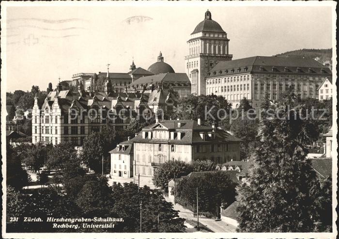 11650011 Zuerich Hirschengraben Schulhaus Rechberg Universitaet