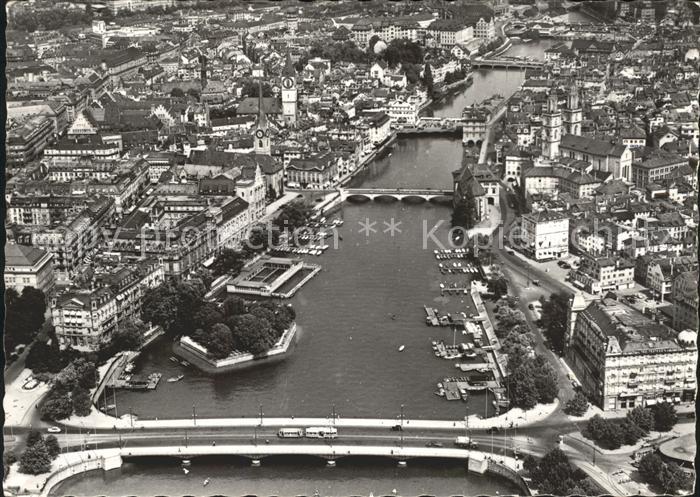 11650351 Zuerich Quaibruecke mit Blick auf die Limmat