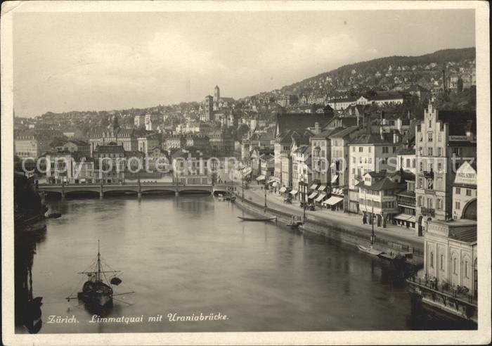 11649601 Zuerich Limmatquai mit Uraniabr?cke