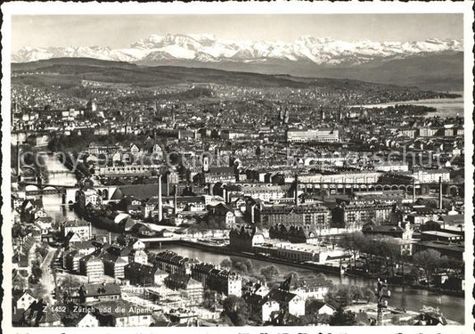 11649634 Zuerich Stadt See Limmat Alpen