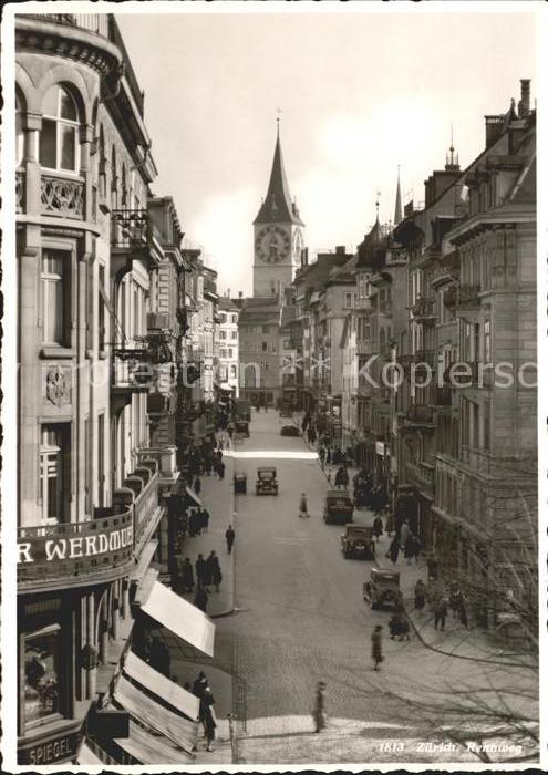 11649640 Zuerich Rennweg Autos Kirche