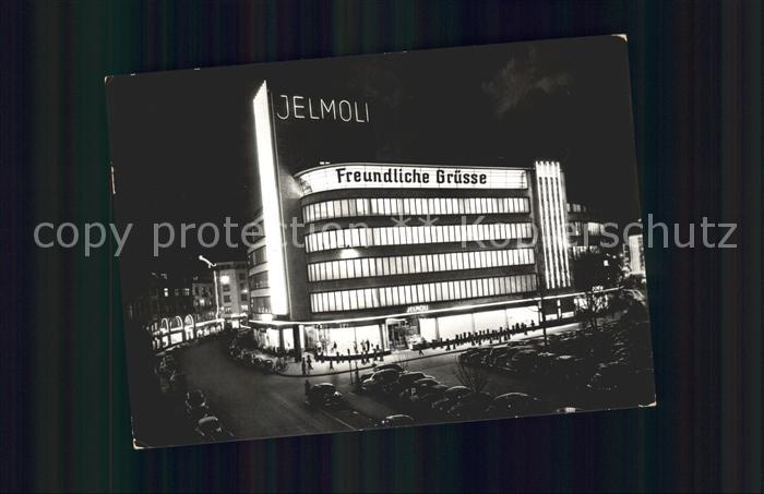 11649893 Zuerich Kaufhaus Jelmoli bei Nacht Autos