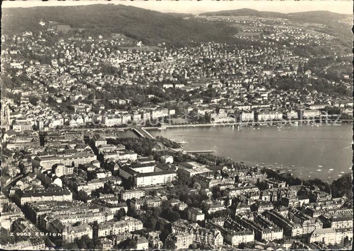 11657634 Zuerich Fliegeraufnahme mit Seeufer