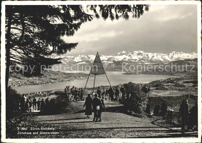 11657708 Uetliberg Zuerich Zuerichsee und Glarneralpen