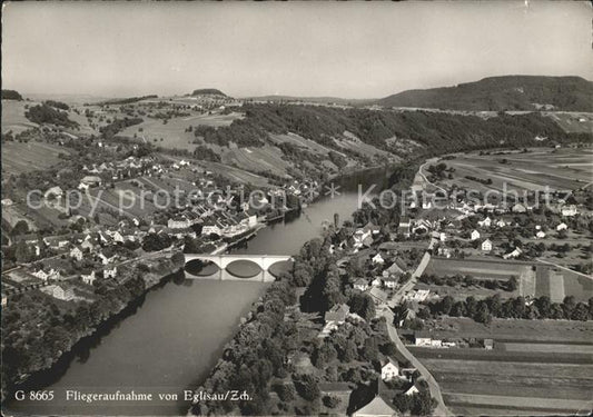 11657831 Eglisau Photographie aérienne du pont fluvial