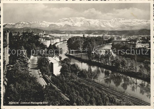 11657943 Zuerich Limmat Platzspitz Sihl