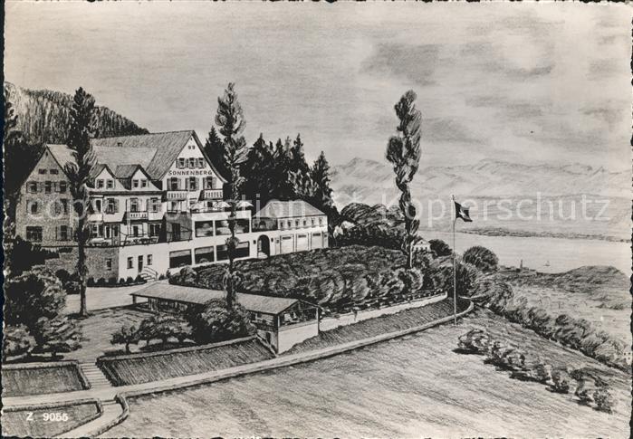 11657946 Zuerich Aussichtsrestaurant Sonnenberg Kuenstlerkarte Rud. Wismer