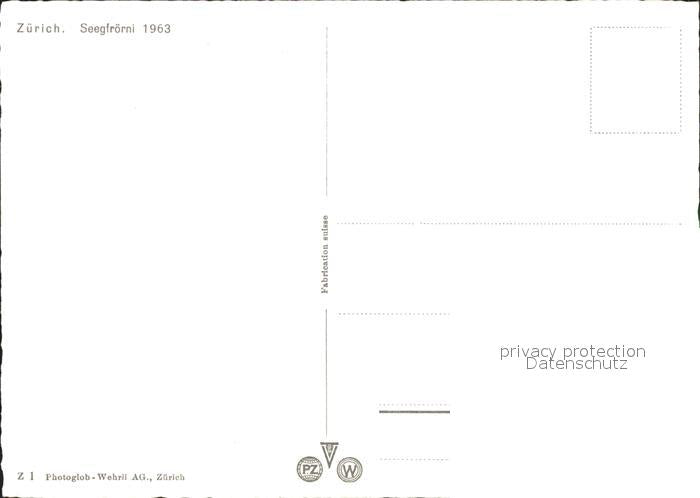 11658227 Zuerich Seegroerni 1963 Menschenansammlung auf dem Eis