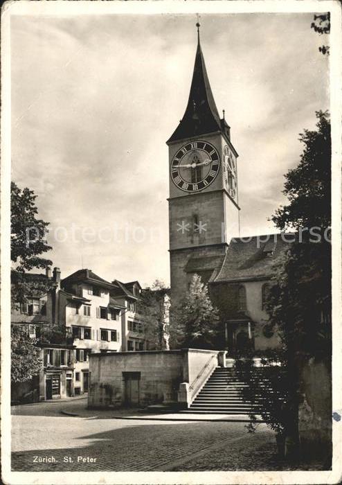 11666094 Zuerich Kirche St Peter