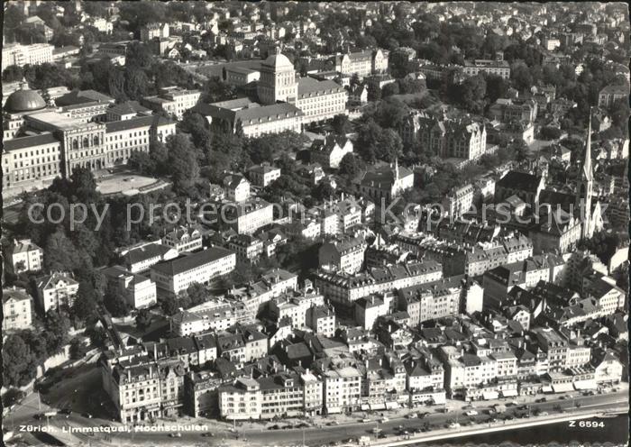 11655743 Zuerich Limmatquai Hochschulen Fliegeraufnahme