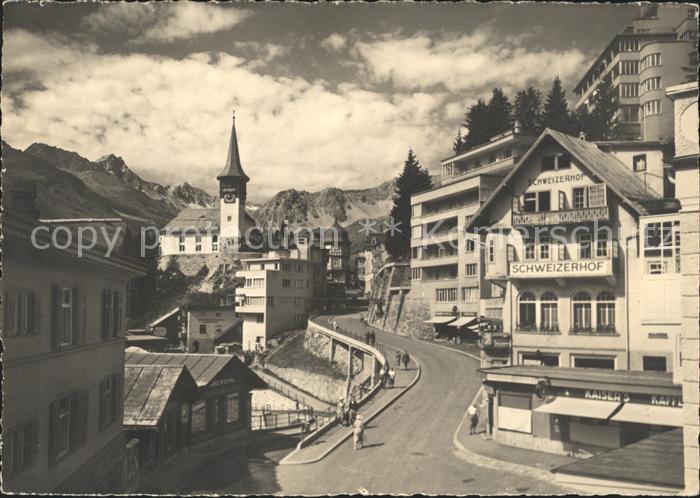 11655859 Arosa GR Dorfpartie Kirche Schweizerhof