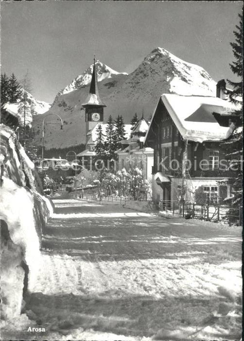 11656013 Arosa GR Dorf tief verschneit