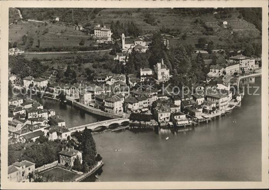 11656444 Ponte Tresa photo aérienne pont promenade du lac