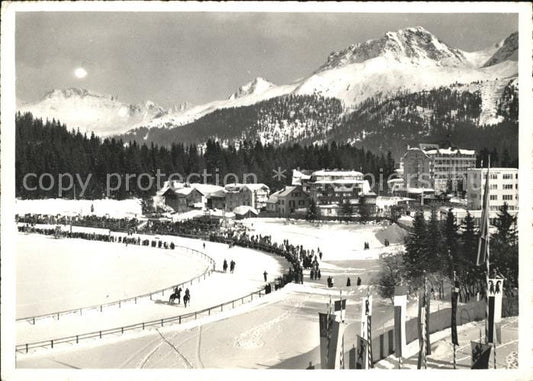 11651315 Arosa GR Obersee mit Pferderennpiste