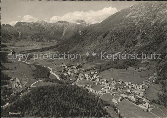 11647642 Pontresina Fliegeraufnahme Alpenpanorama