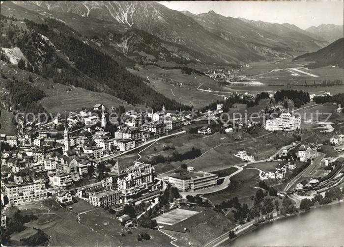 11647674 St Moritz GR Fliegeraufnahme Moritzersee Alpenpanorama