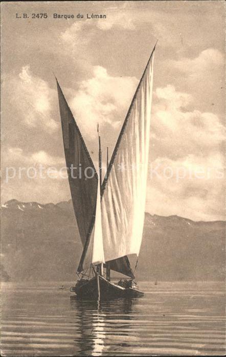 11651516 Lausanne VD Barque du Lac Leman et les Alpes