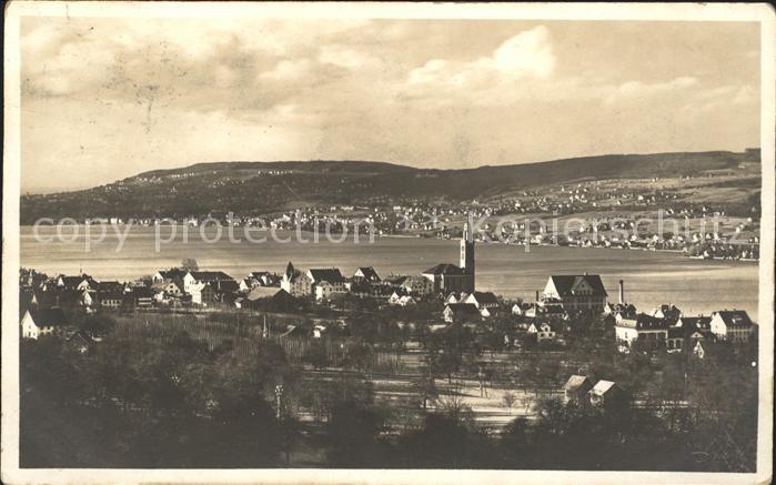 11651601 Thalwil Panorama gegen Zuerichberg Zuerichsee