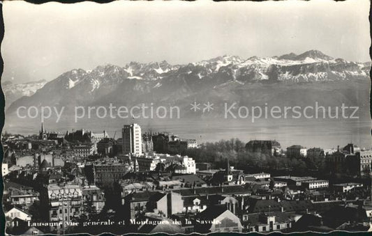 11651735 Lausanne VD Vue generale Lac Leman et les Montagnes de la Savoie