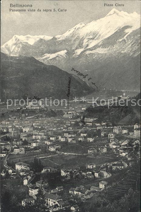 11659401 Bellinzona Vue panoramique depuis sopra S Carlo