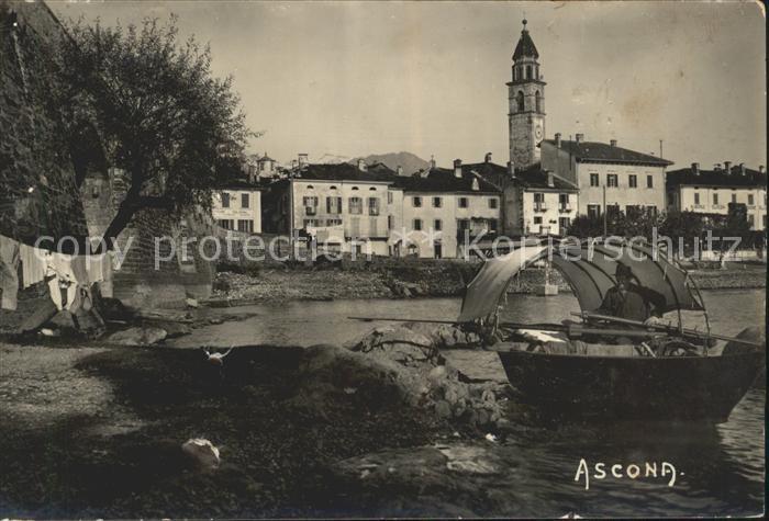 11659415 Ascona TI Ortsansicht Fischerboot