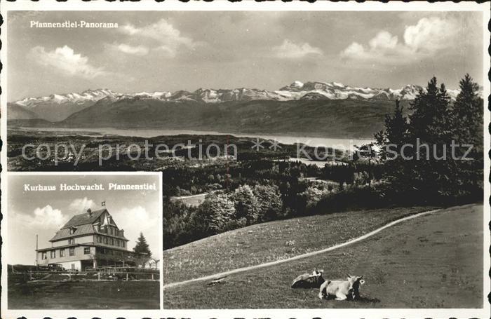 11659706 Zuerichsee Kurhaus Hochwacht Pfannenstiel Panorama