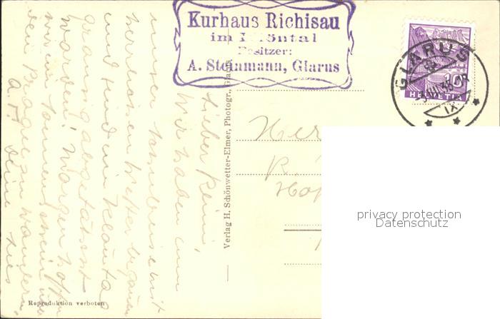 11653550 Glarus GL Kloentalsee de Richisauer Schwammhoehe Kurhaus Richisau