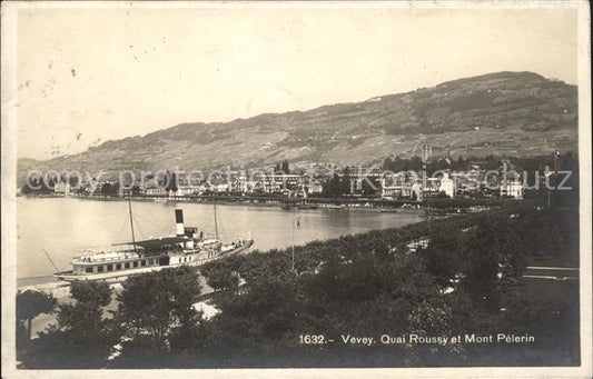 11662929 Vevey VD Quai Roussy et Mont Pélerin