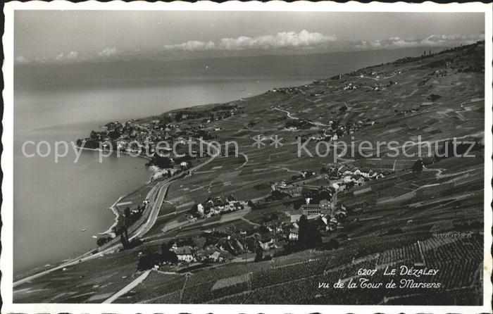 11662957 Lac Léman Photo aérienne du Lac Léman Tour de Marsens Le Dezaley