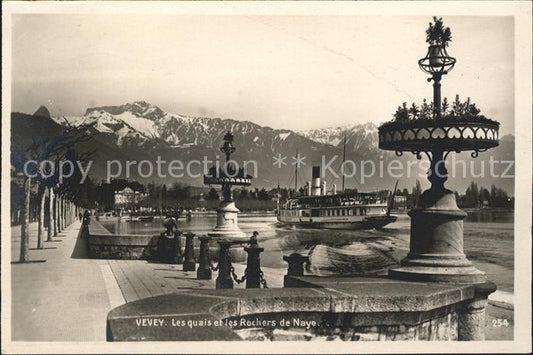 11662958 Vevey VD Les quais et les Rochers de Naye