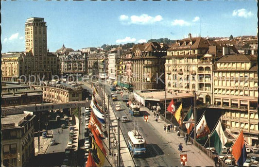 11663035 Lausanne VD Tramways La Tour BeL Air et le Grand Pont