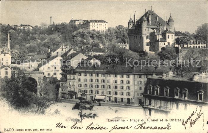 11663076 Lausanne VD Place du tunnel et le Château