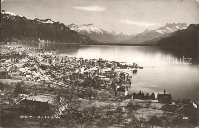 11663122 Vevey VD total avec le Lac Léman et les Alpes