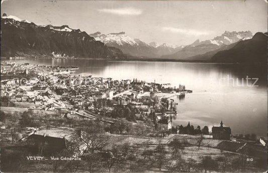 11663122 Vevey VD total avec le Lac Léman et les Alpes