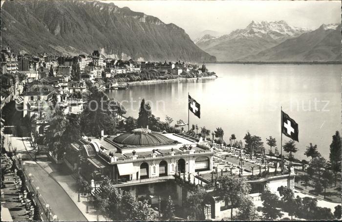 11663136 Montreux VD Pavillon des Sports et Dents du Midi Lac Léman Alpes