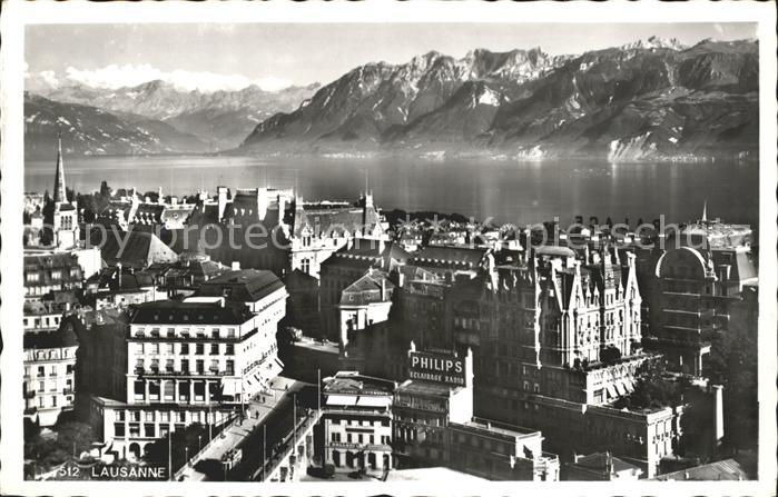 11663142 Lausanne VD avec le Lac Léman et les Alpes