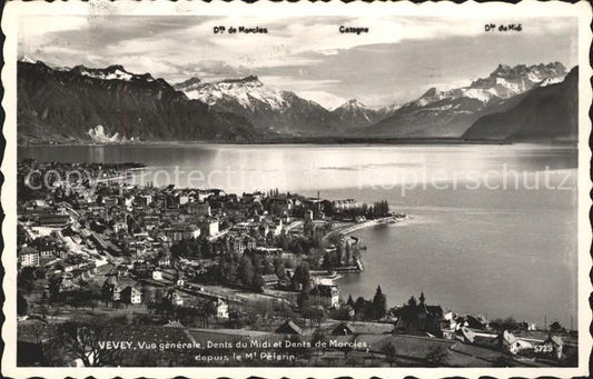 11663237 Vevey VD avec lac et Alpes