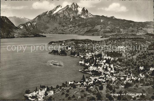 11663308 Weggis Lac des Quatre-Cantons Photo aérienne du lac des Quatre-Cantons et de Pila