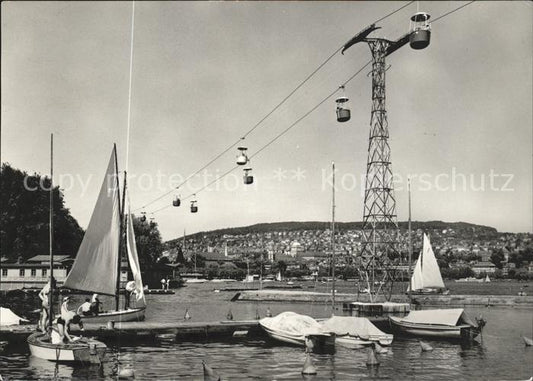 11668658 SAFFA Ausstellung Zuerich Segelboote Gondel.Hochbahn