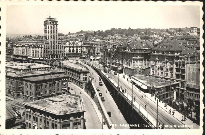 11660821 Lausanne VD Tour Bel Air et le Grand Pont