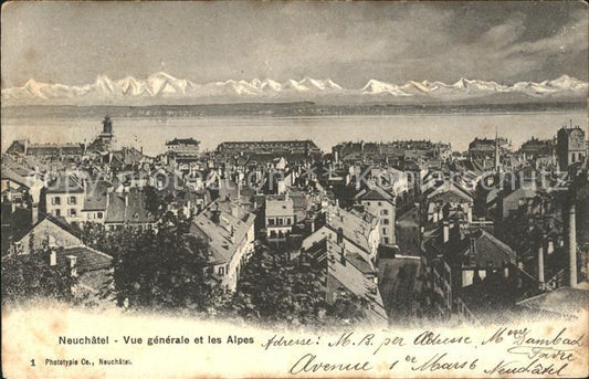 11665055 Neuchâtel NE Vue générale et les Alpes