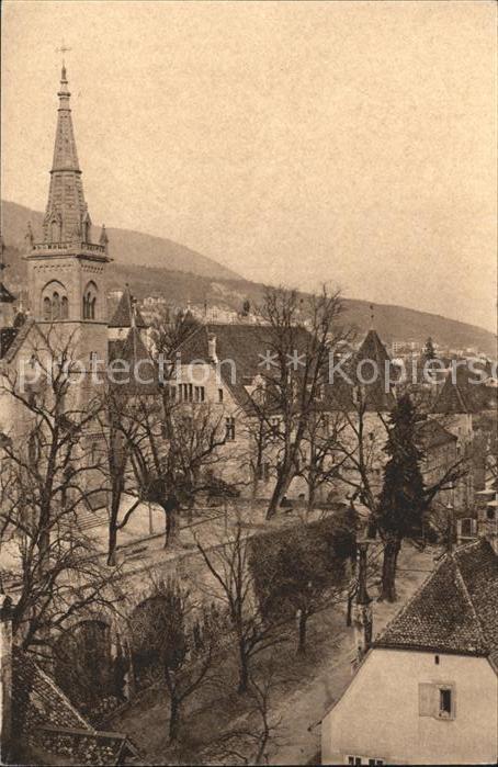 11665079 Neuchâtel NE Terrasse de la Collégiale et Château Vue de la Tour des Pr