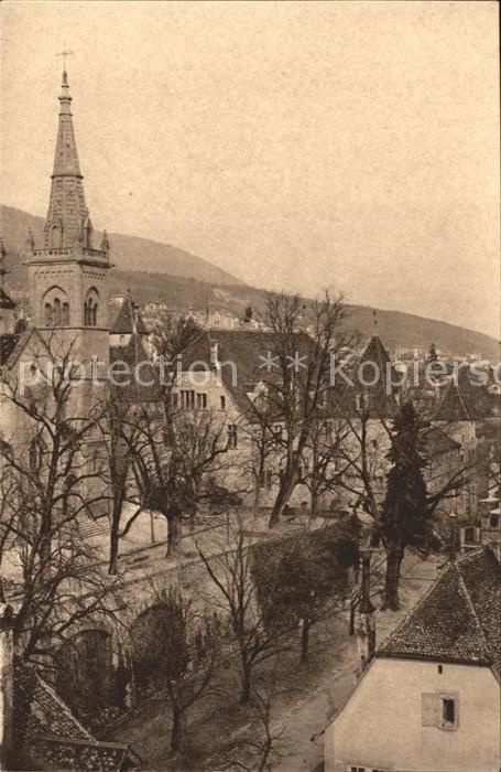 11665088 Neuchâtel NE Terrasse de la Collégiale et Château Vue de la Tour des Pr