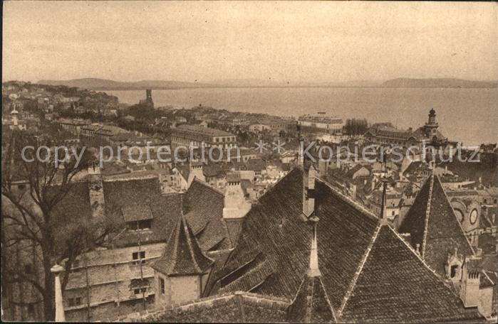 11665103 Neuchâtel NE Le Château et la Ville Vue ouest