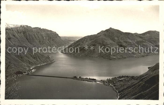 11669498 Lago di Lugano TI Fliegeraufnahme Ponte di Melide