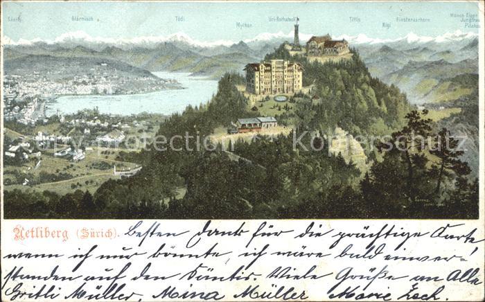 11667664 Uetliberg Zuerich Restaurant Uto Kulm mit Alpenpanorama