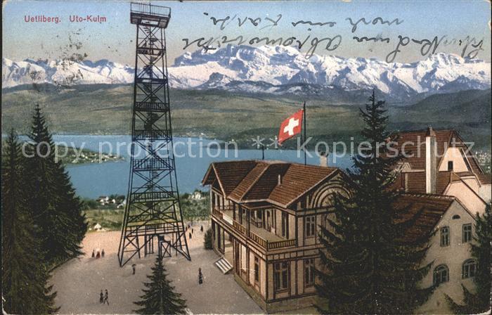 11667671 Uetliberg Zuerich Hotel Uto Kulm mit Zuerichsee und Alpenpanorama