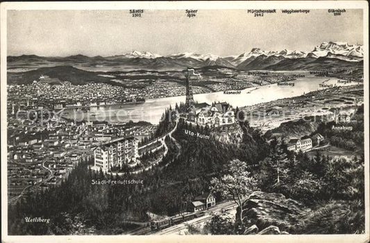 11667711 Zuerich mit Uetliberg Staedt Freiluftschule Hotel Uto Kulm und Zuerichs