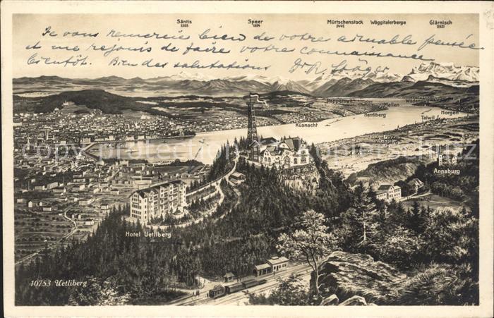 11667765 Uetliberg Zuerich Hotel Uetliberg und Uto Kulm mit Zuerichseepanorama